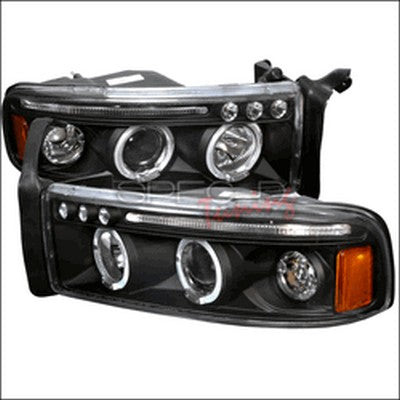 1994-01 Ram black projector headlights