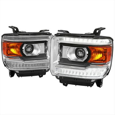 2014-18 Gmc Sierra Projector Headlight With Led Bar