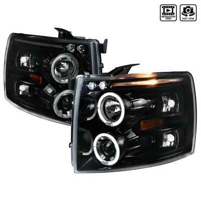 2007-13 Silverado Dual Halo Led Pro Headlights