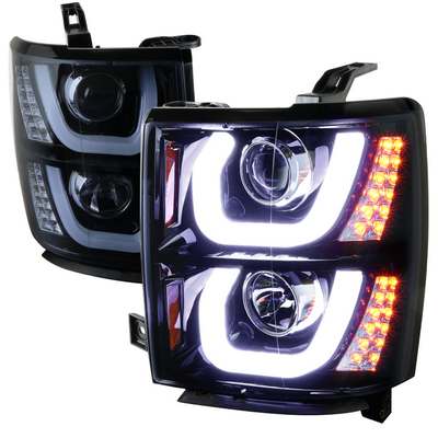 2014-16 Silverado Smoke Projector Headlight With Led