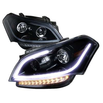 2010-11 Kia Soul Led Bar Projector Headlight Glossy Black