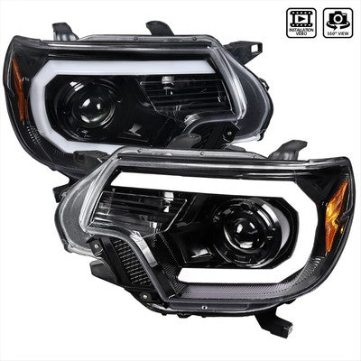 2012-15 Toyota Tacoma Projector Headlights- Black
