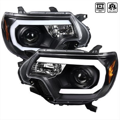 2012-15 Toyota Tacoma Projector Headlights- Black