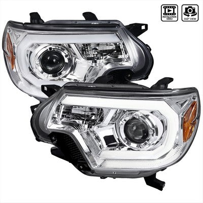 2012-15 Toyota Tacoma Projector Headlights- Chrome