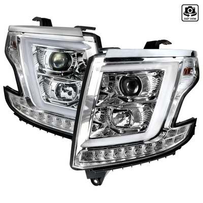 2015-18 Chevrolet Tahoe Projector Headlights- Chrome