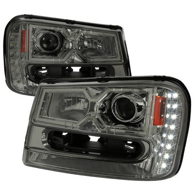 2002-09 Chevrolet Trailblazer Projector Headlights- Smoke