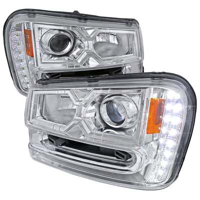 2002-09 Chevy Trailblazer SMD LED Chrome Projector Headlights