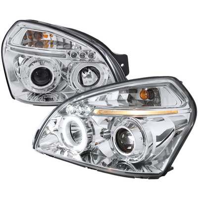 2004-07 Hyundai Tucson Halo Led Projector Chrome