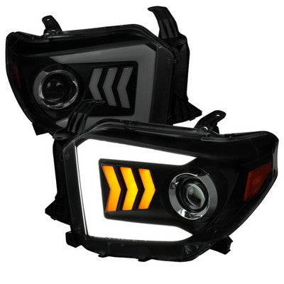2014-18 Toyota Tundra Projector Headlights- Smoke With Black Housing
