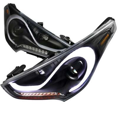 2012-15 Hyundai Veloster Projector Headlights Black Housing
