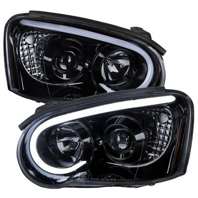 2004-05 Subaru Impreza Projector Headlights- Smoke Lens Glossy Black Housing