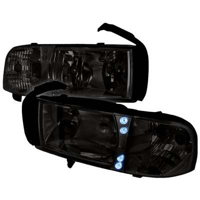 1994-01 Dodge Ram Crystal Housing Led Headlights Smoke