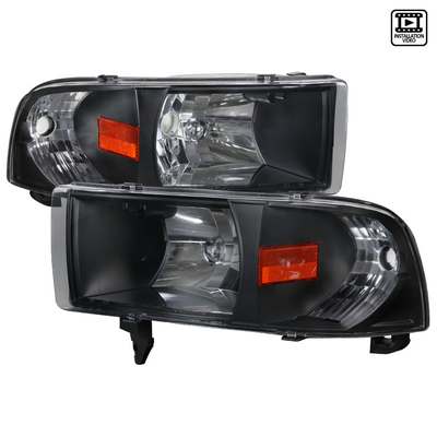 1994-01 Ram euro black headlights