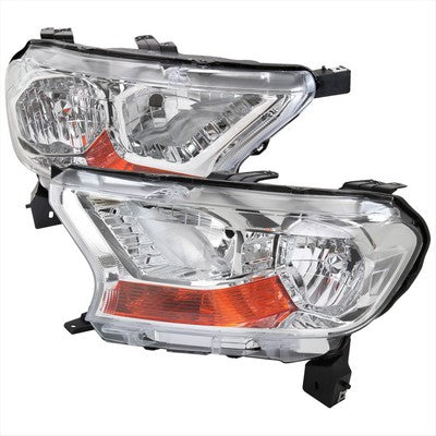 2019-23 Ranger Xl Xlt Models Oe Style Halogen Headlights With Chrome Housing And Clear Lens