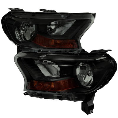2019-23 Ranger Xl Xlt Models Oe Style Halogen Headlights With Matte Black Housing And Smoked Lens