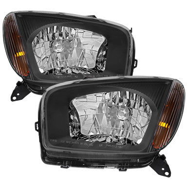2001-03 Toyota Rav4 Headlights Without Sport Matte Black Housing Clear Lens - No Bulbs Included