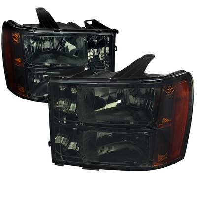 2007-13 Sierra Crystal Housing Headlights Smoke