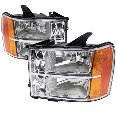 2007-13 Sierra Crystal Housing Headlights Chrome