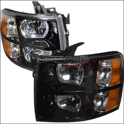 2007-13 Silverado Euro black headlamps V2