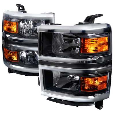 2014-16 Silverado Euro Headlight Black Housing