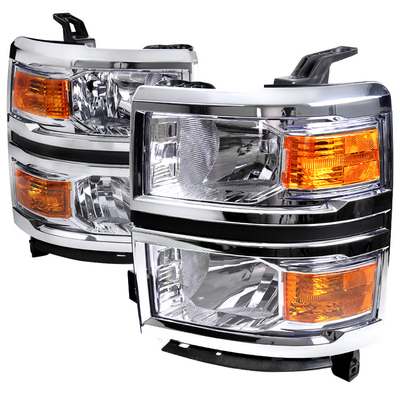 2014-16 Chevrolet Silverado Projector Headlight Chrome Housing
