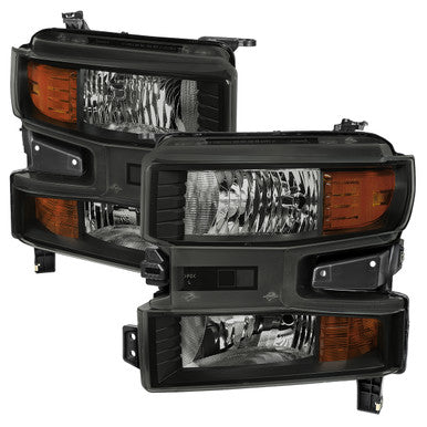 2019-21 Chevrolet Silverado 1500 1500 Oe Headlights Halogen Models Black Housing Smoked Lens - No Bulbs Included