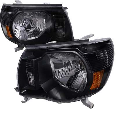 2005-11 Toyota Tacoma Crystal Housing Headlights Black