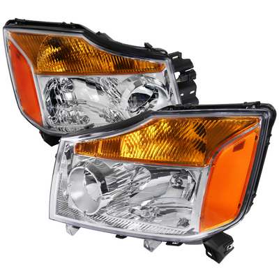 2008-14 Nissan Titan Euro Headlight Chrome Housing
