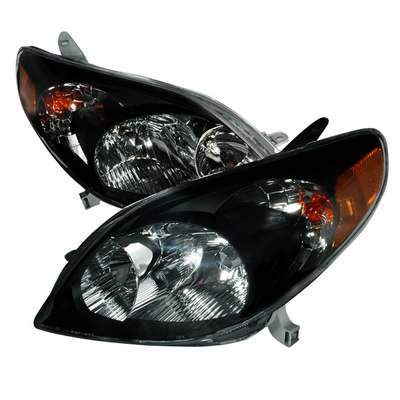 2003-08 Toyota Matrix Crystal Housing Headlights Black