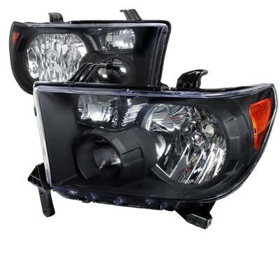 2007-14 Toyota Tundra Crystal Housing Headlights Black