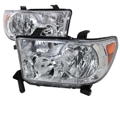 2007-14 Toyota Tundra Crystal Housing Headlights Chrome