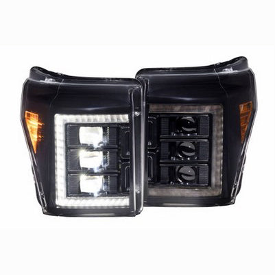 XB LED Headlights: Ford Super Duty (11-16) (Pair / White DRL)