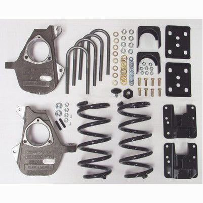 2007-13 S-Cab Silverado 3/5 inch Deluxe Drop Kit (Spindles, Coil Springs, Rear Hangers, Flip Kit, & Bump Stops)