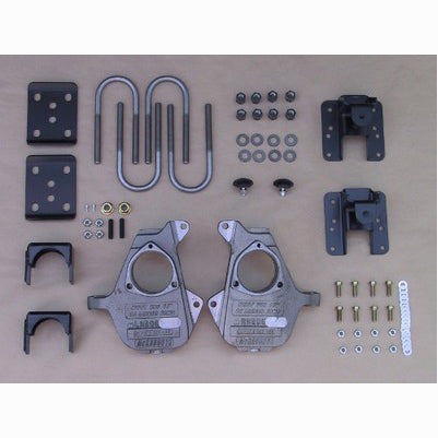 2007-13 S-Cab Silverado 2/4 inch Deluxe Drop Kit (Spindles, Rear Hangers, & Flip Kit)