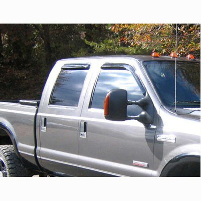 1999-16 F250/350 Superduty Crew Cab front and rear window ventvisors, black