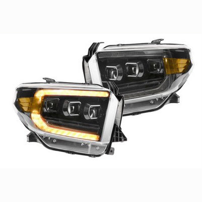 XB LED Headlights: Toyota Tundra (14-21) (Pair / ASM / Amber DRL) (Gen 2)