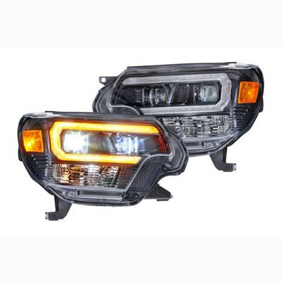 XB Hybrid LED Headlights: Toyota Tacoma (12-15) (Pair / ASM / Amber DRL)