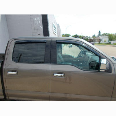 2009-14 Ford F150 front window ventvisors, black
