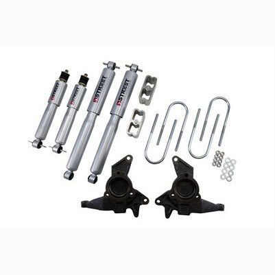 1998-03 Blazer/Jimmy V6 (incl Extreme) 2 inch front/3 inch rear lowering kit, With Sp Shocks