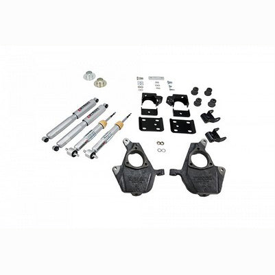 2007-13 Silverado/Sierra 1500 2wd (Std Cab) 3 or 4 inch Front/7 inch Rear lowering kit With Sp Shocks