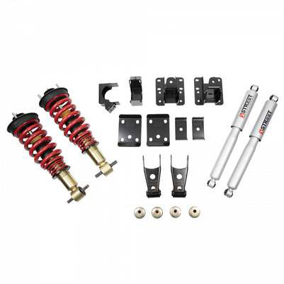 2007-2013 Silverado/Sierra 1500 Short Bed 2 inch front/ 4 inch rear lowering kit with height adjustable coilovers