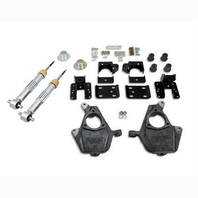 2007-13 Silverado/Sierra 1500 4wd 2-4 inch Front/5 or 6 inch Rear Lowering Kit, W/O rear Shocks