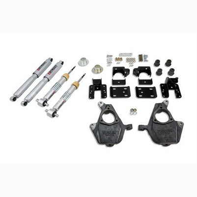 2007-13 Silverado/Sierra 1500 2wd 2-4 inch Front/5 or 6 inch Rear Lowering Kit SP Shocks
