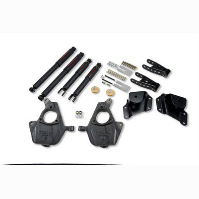 1999-06 Silverado/Sierra 1500 (Reg cab SB 2wd/4wd with torsion bar suspension only) 2 inch Front/4 inch Rear lowering kit With ND2 Shocks