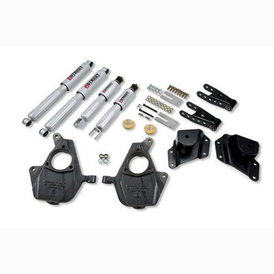 1999-06 Silverado/Sierra 1500 reg cab 2wd 3 inch Front/4 inch Rear lowering kit With SP Shocks