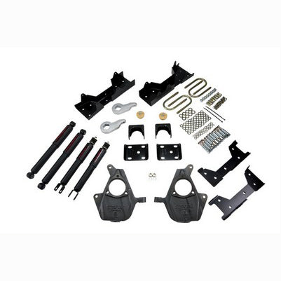 2005-06 Silverado/Sierra 1500 (Reg cab SB 2wd w/Torsion Bar suspension) 3 or 4 inch Front/6 inch Rear lowering kit with ND2 shocks