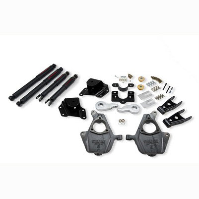 2005-06 Silverado/Sierra 1500 (2wd ext cab/sb with torsion bar suspension) 3 or 4 inch Front/4 inch Rear lowering kit with ND2 shocks