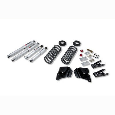 1999-06 Silverado/Sierra 1500 2wd reg Cab short bed 2 or 3 inch Front/3 inch Rear lowering kit With SP Shocks