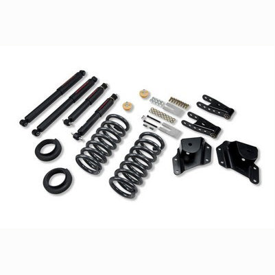1999-06 Silverado/Sierra 1500 2wd reg Cab short bed 2 or 3 inch Front/4 inch Rear lowering kit With ND2 Shocks