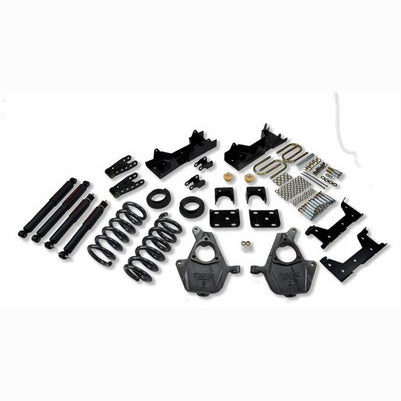 1999-00 Silverado/Sierra reg Cab 2wd 4 or 5 inch Front/6 or 7 inch Rear lowering kit With ND2 Shocks